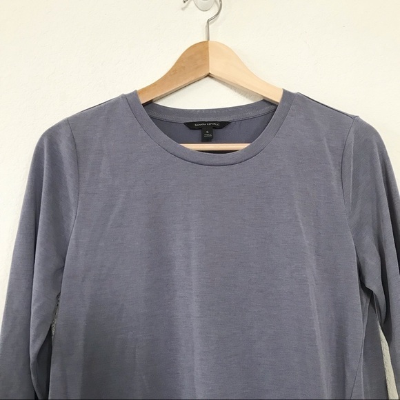 Banana Republic LS front tie sand wash top sz S - Picture 2 of 7